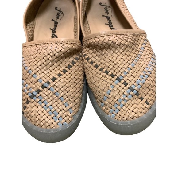 FREE PEOPLE Women's Pink & Gray Braided Leather Slip-On Comfort Shoe-Size 7 - Picture 11 of 11